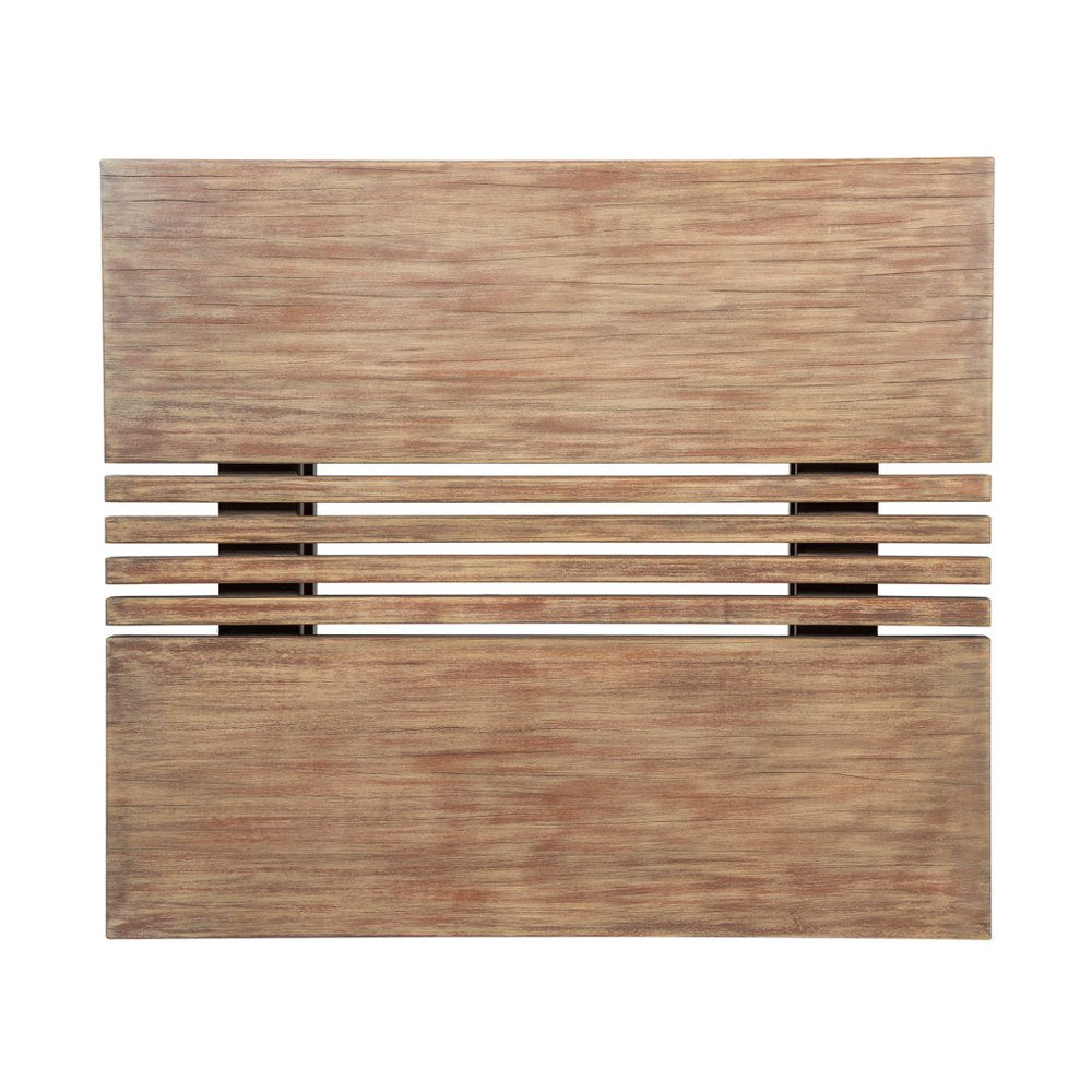 33" Natural Solid Wood Outdoor Patio Coffee Table