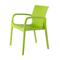 2-Piece Green Heavy-Duty Plastic Outdoor Patio Stacking Dining Chair Set