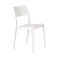 2-Piece White Heavy-Duty Plastic Outdoor Patio Stacking Accent Chair Set