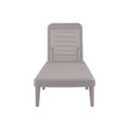 75" Taupe Heavy-Duty Plastic Outdoor Patio Stacking Chaise Lounge - Outdoor Patio Chair