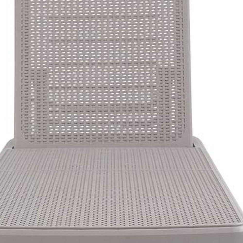 75" Taupe Heavy-Duty Plastic Outdoor Patio Stacking Chaise Lounge - Outdoor Patio Chair