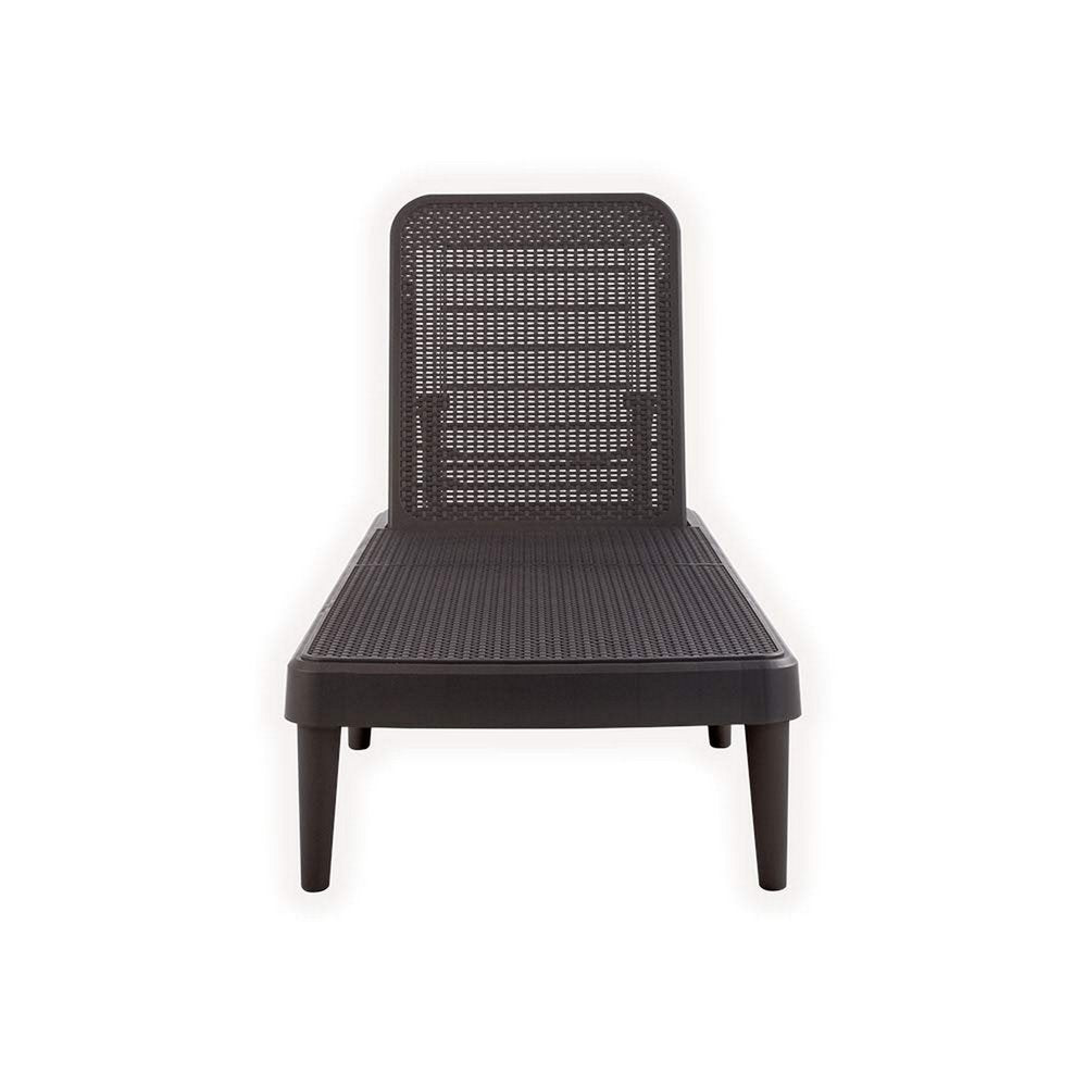 75" Brown Heavy-Duty Plastic Outdoor Patio Stacking Chaise Lounge - Outdoor Patio Chair