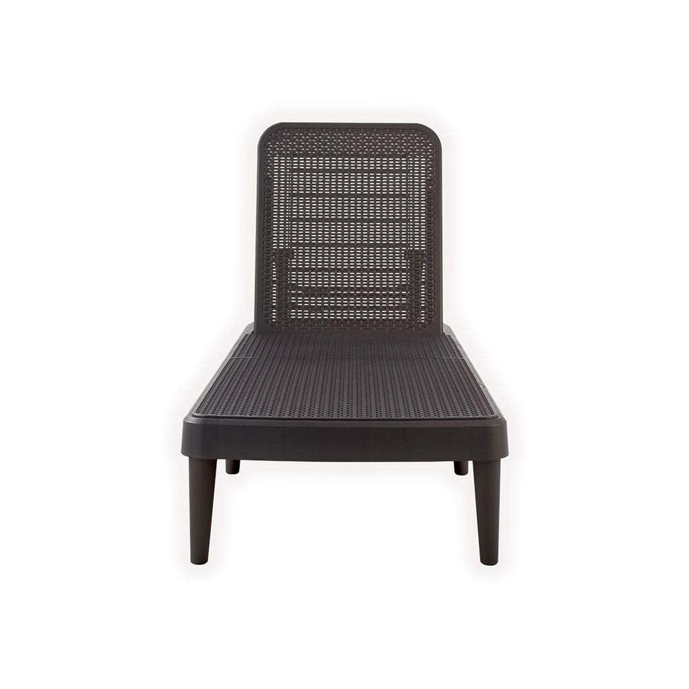 75" Brown Heavy-Duty Plastic Outdoor Patio Stacking Chaise Lounge - Outdoor Patio Chair