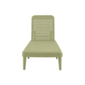 75" Sage Heavy-Duty Plastic Outdoor Patio Stacking Chaise Lounge - Outdoor Patio Chair