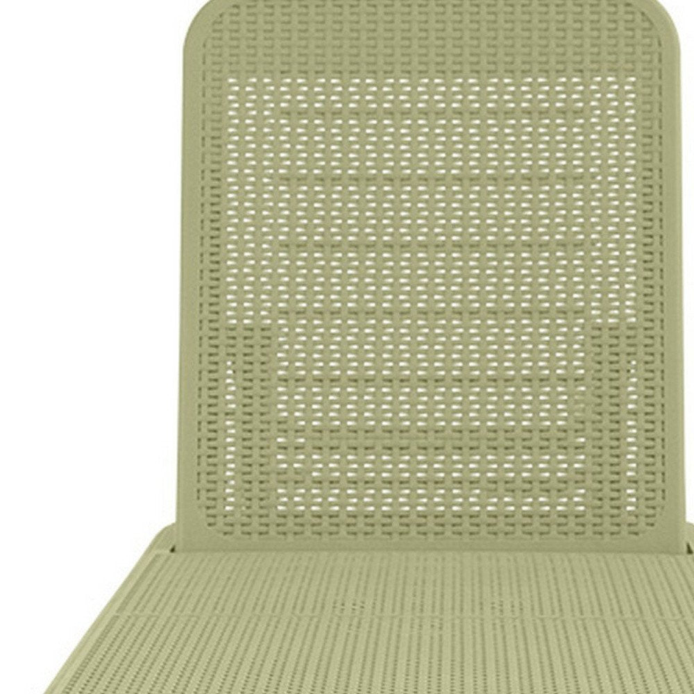 75" Sage Heavy-Duty Plastic Outdoor Patio Stacking Chaise Lounge - Outdoor Patio Chair