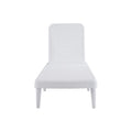 75" White Heavy-Duty Plastic Outdoor Patio Stacking Chaise Lounge - Outdoor Patio Chair