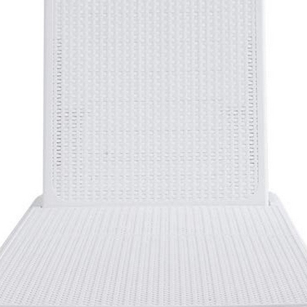75" White Heavy-Duty Plastic Outdoor Patio Stacking Chaise Lounge - Outdoor Patio Chair