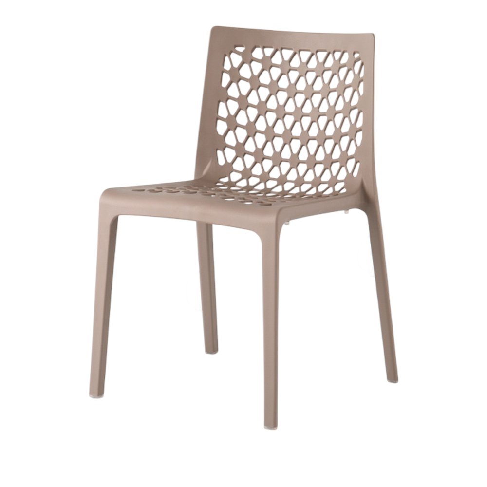 2-Piece Gray Heavy-Duty Plastic Outdoor Patio Stacking Dining Chair Set