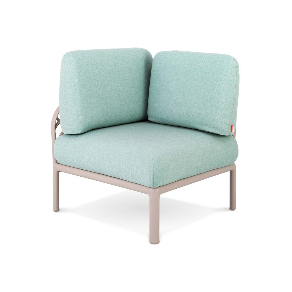 31" Sea Green Heavy-Duty Plastic Outdoor Patio Modular with Sea Green Cushion - Outdoor Patio Chair
