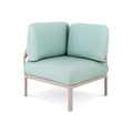 31" Sea Green Heavy-Duty Plastic Outdoor Patio Modular with Sea Green Cushion - Outdoor Patio Chair