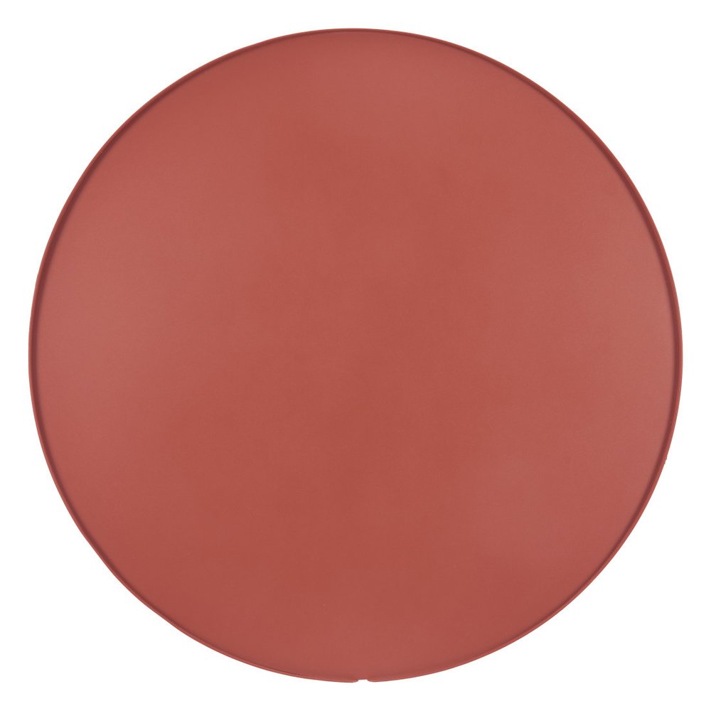 29" Terra Cotta Rounded Aluminum Outdoor Patio Coffee Table