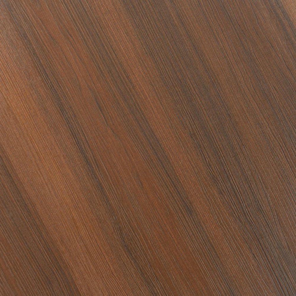24" Walnut and Black Wood & Aluminum Indoor/Outdoor Patio Pedestal Base Round Top Dining Table