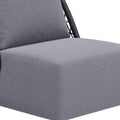 33" Gray Outdoor Patio Accent Chair with Gray Cushions