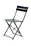2-Piece Black Aluminum Outdoor Patio Folding Dining Chair Set