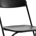 4-Piece Black Metal Outdoor Patio Folding Stacking Dining Chair Set