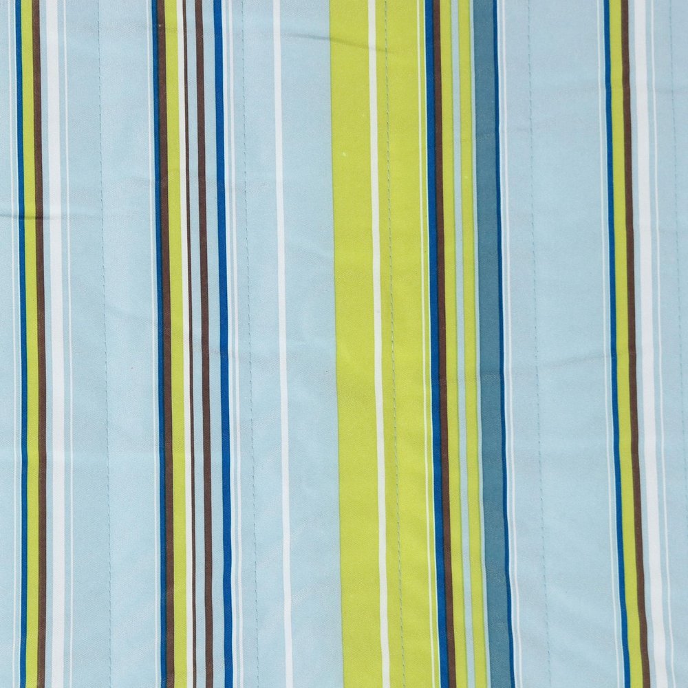 Aqua & Lime Green Striped Double Hammock - Outdoor Patio Hammock