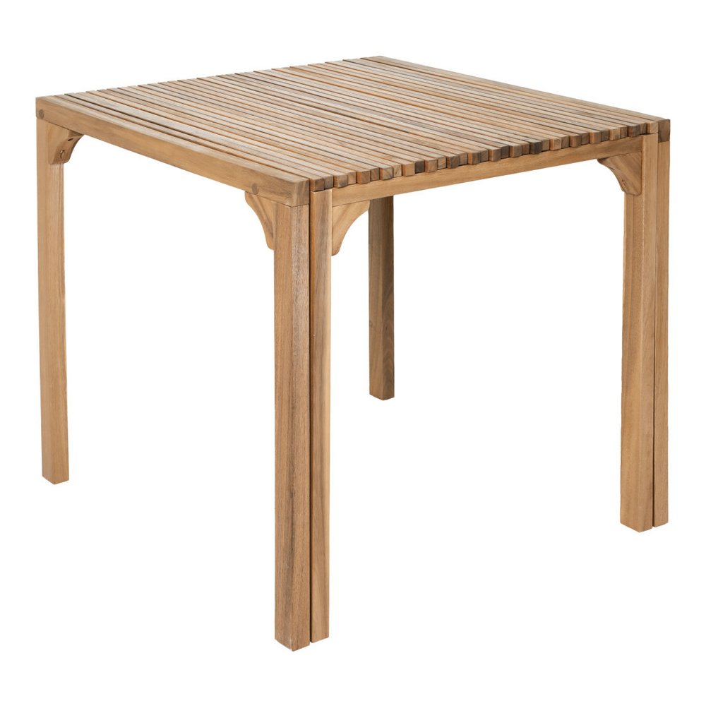 60" Natural Solid Wood Extendable Outdoor Patio Dining Table