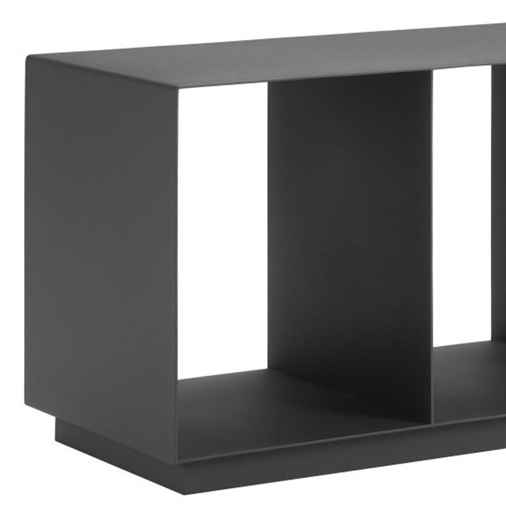 36" Charcoal Aluminum Outdoor Patio Coffee Table