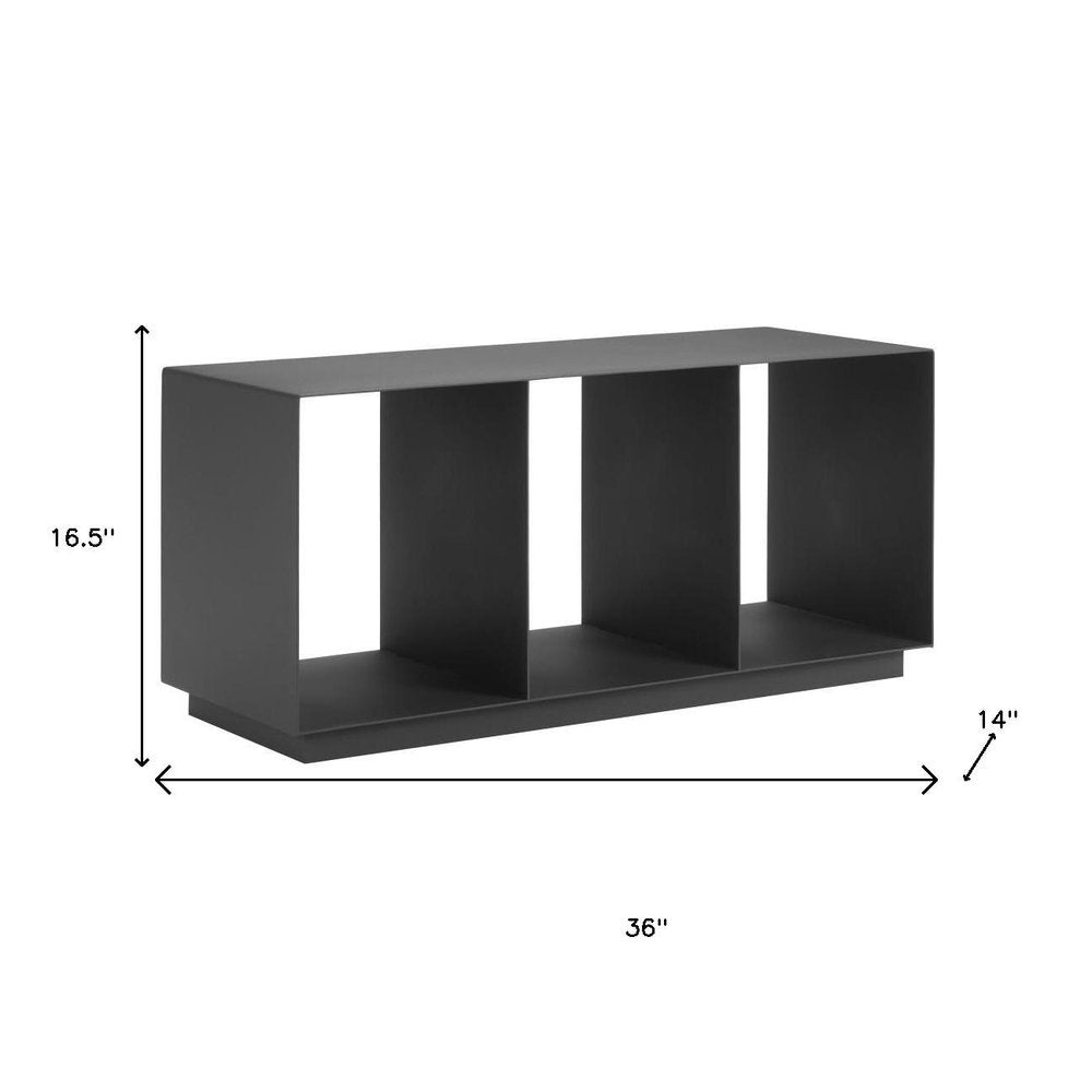 36" Charcoal Aluminum Outdoor Patio Coffee Table