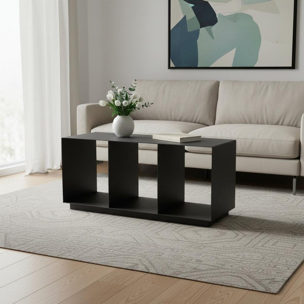 36" Charcoal Aluminum Outdoor Patio Coffee Table