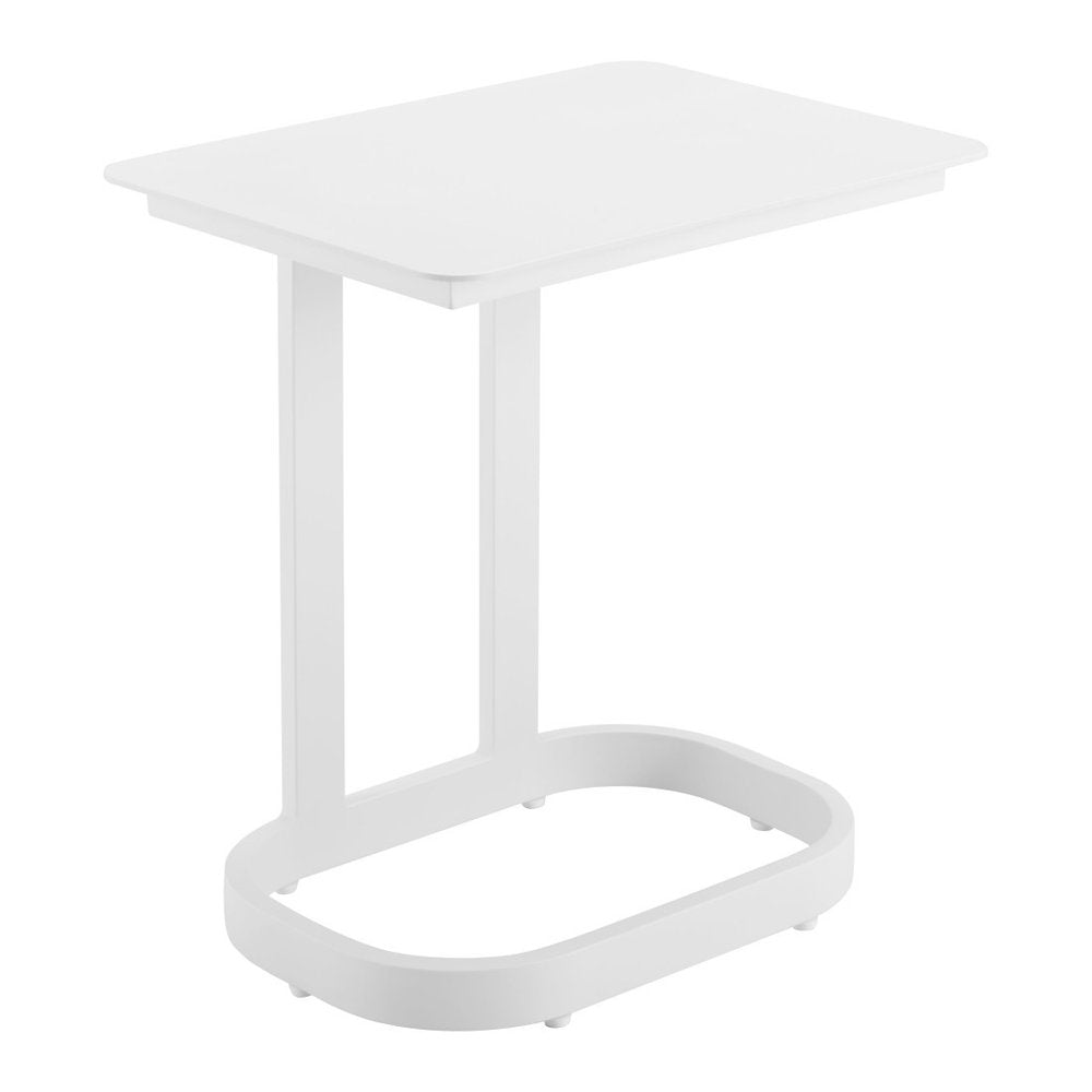 22" White Aluminum Outdoor Patio Side Table