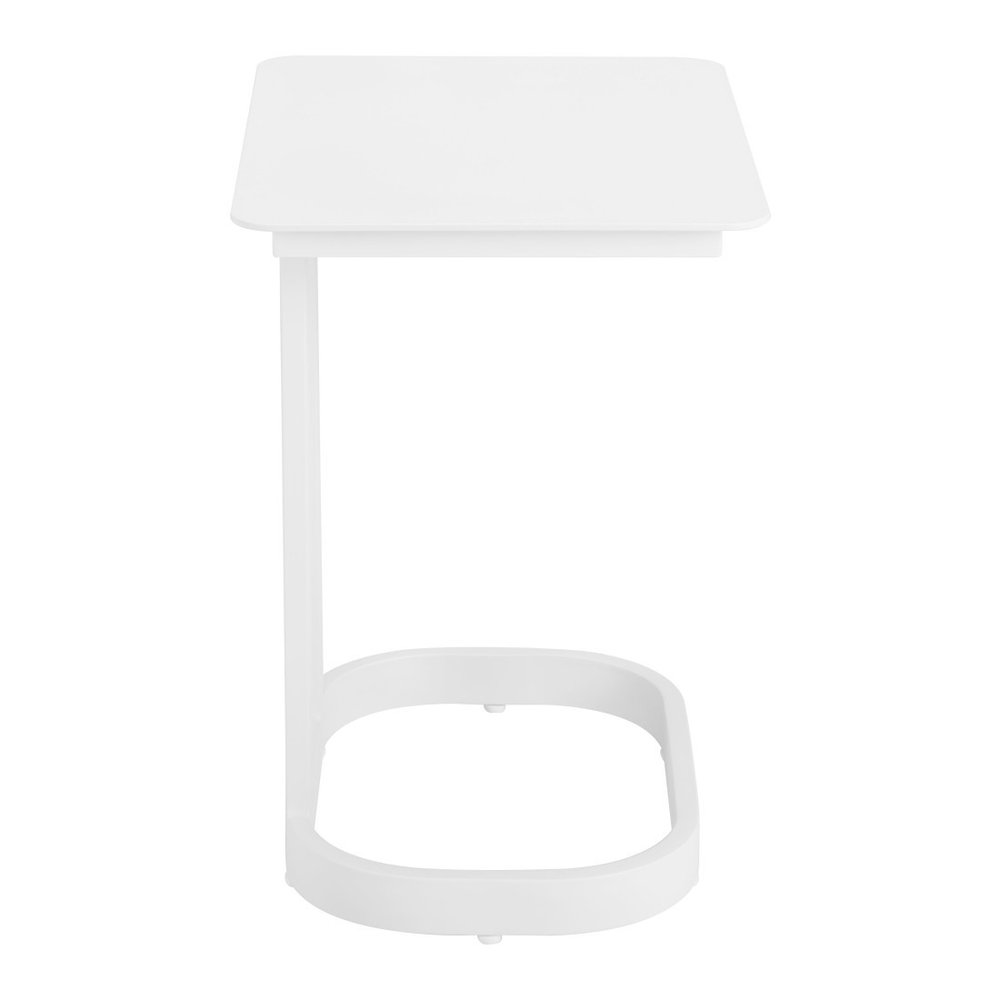 22" White Aluminum Outdoor Patio Side Table