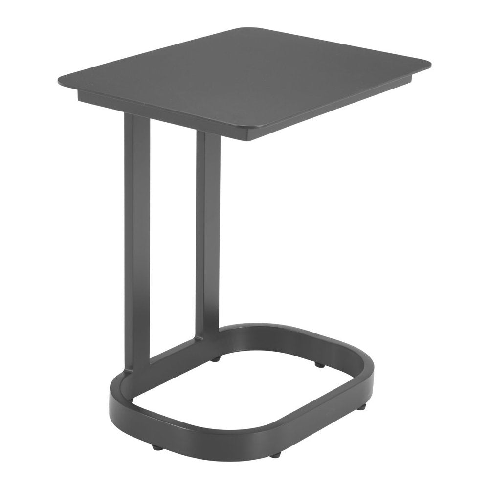 22" Black Aluminum Outdoor Patio Side Table