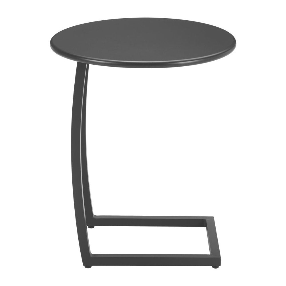 20" Black Aluminum Round Outdoor Patio Side Table
