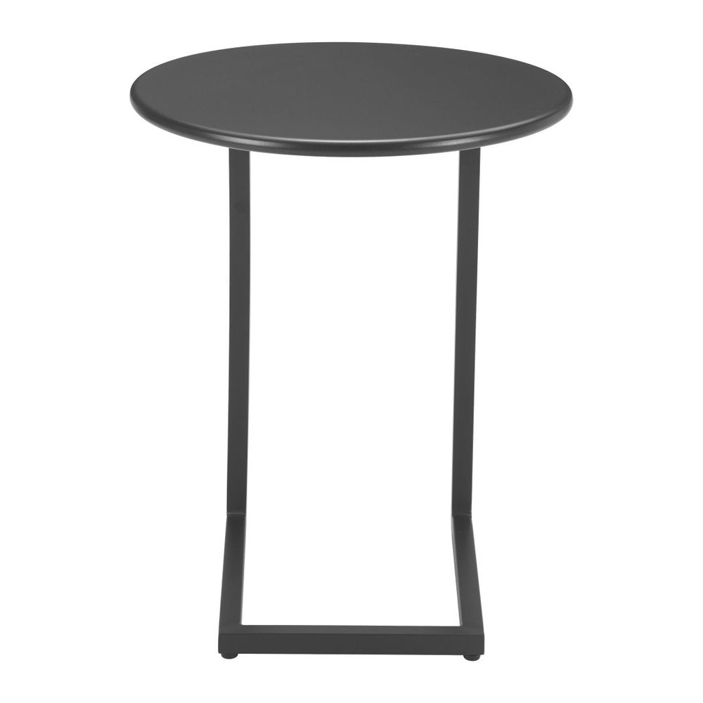20" Black Aluminum Round Outdoor Patio Side Table