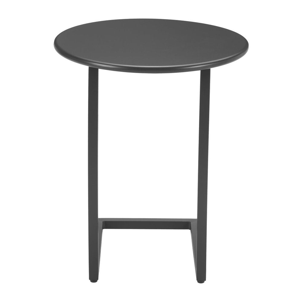 20" Black Aluminum Round Outdoor Patio Side Table
