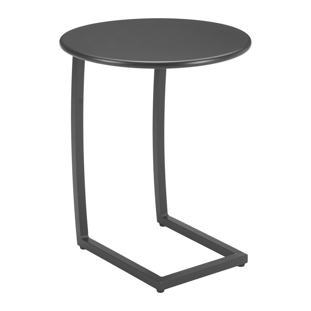 20" Black Aluminum Round Outdoor Patio Side Table