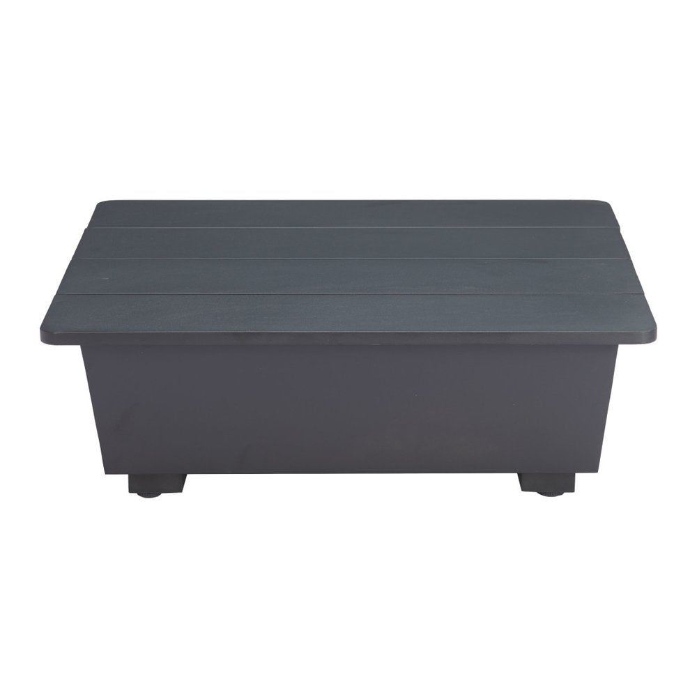 32" Gray Aluminum Square Outdoor Patio Coffee Table