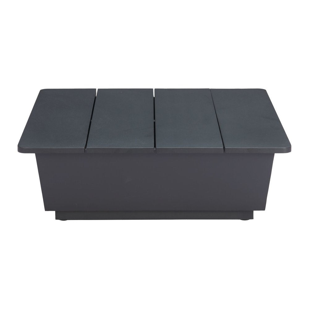 32" Gray Aluminum Square Outdoor Patio Coffee Table