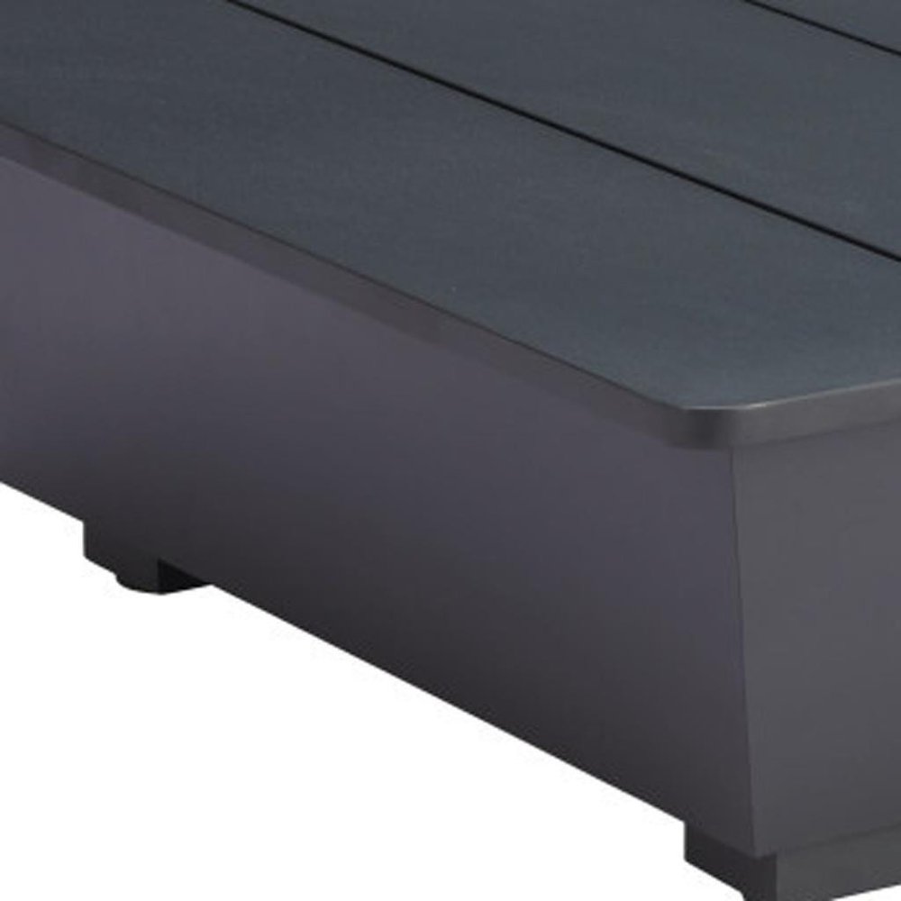 32" Gray Aluminum Square Outdoor Patio Coffee Table