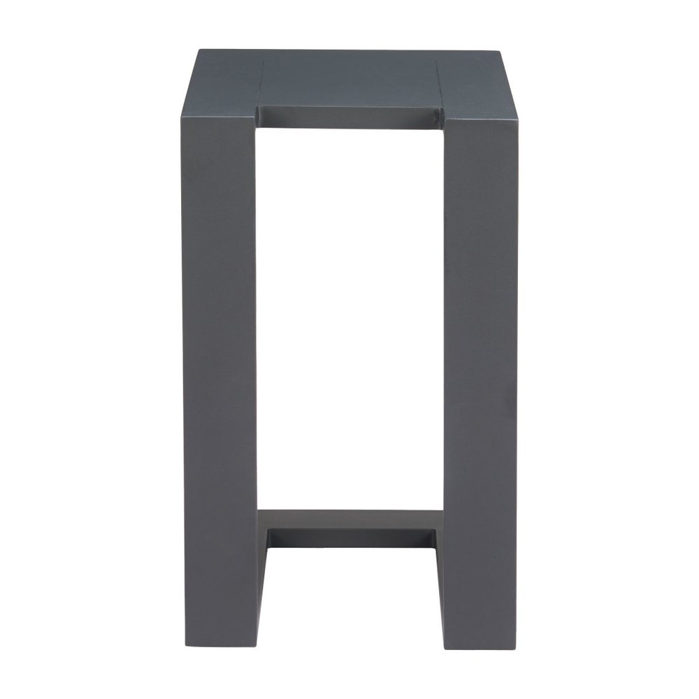 18" Black Aluminum Outdoor Patio Side Table