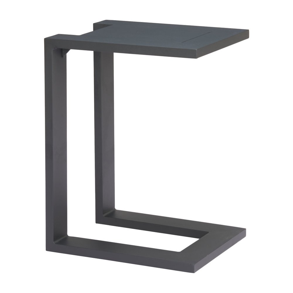 18" Black Aluminum Outdoor Patio Side Table