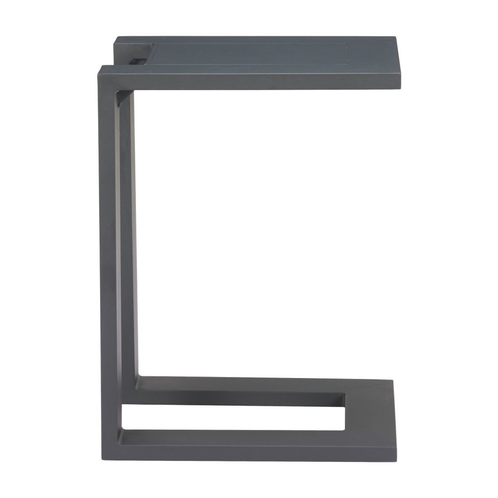 18" Black Aluminum Outdoor Patio Side Table