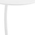20" White Aluminum Round Outdoor Patio Side Table
