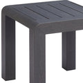 23" Black Aluminum Square Outdoor Patio Side Table