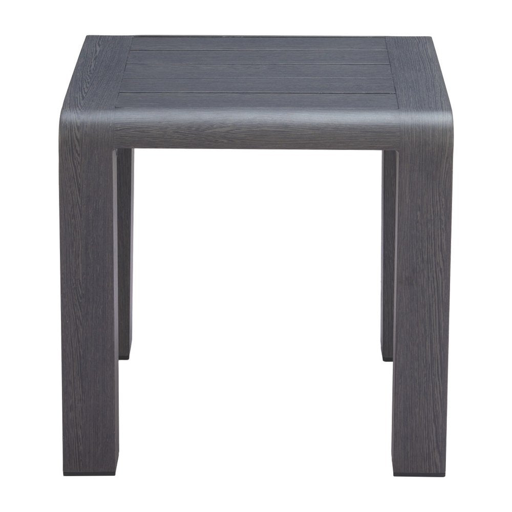 23" Black Aluminum Square Outdoor Patio Side Table