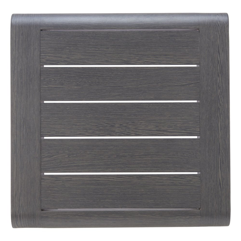 23" Black Aluminum Square Outdoor Patio Side Table