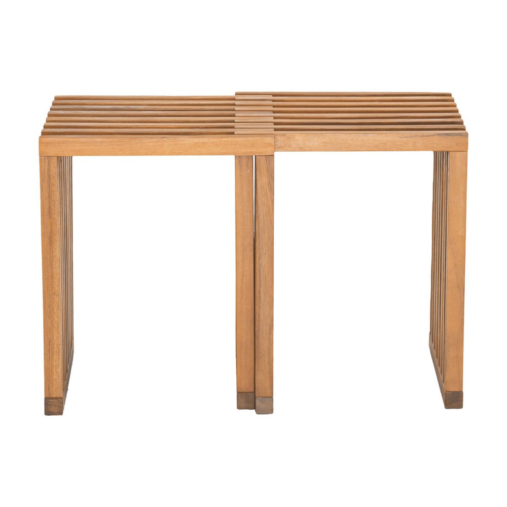 27" Natural Solid Wood Extendable Indoor/Outdoor Bench