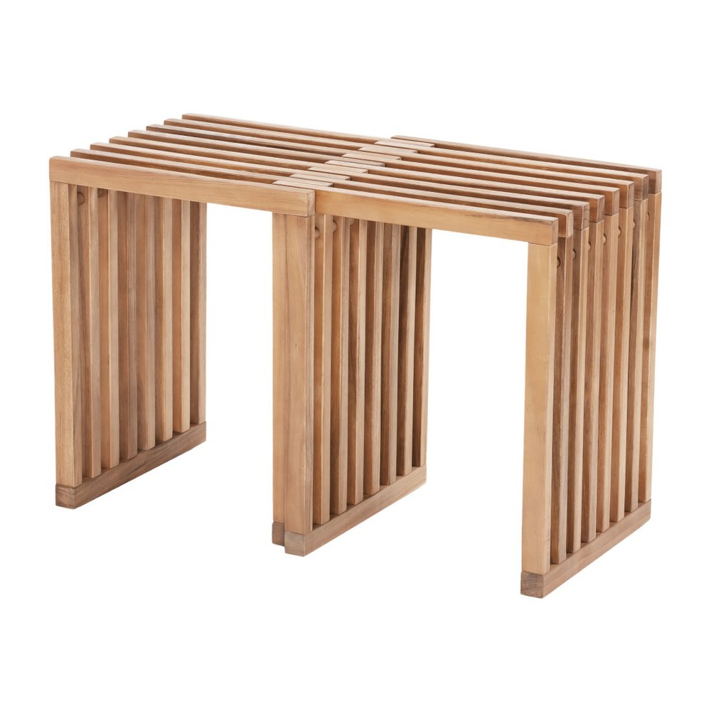 27" Natural Solid Wood Extendable Indoor/Outdoor Bench