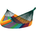 Green Red & Yellow Striped Double Hammock - Outdoor Patio Hammock