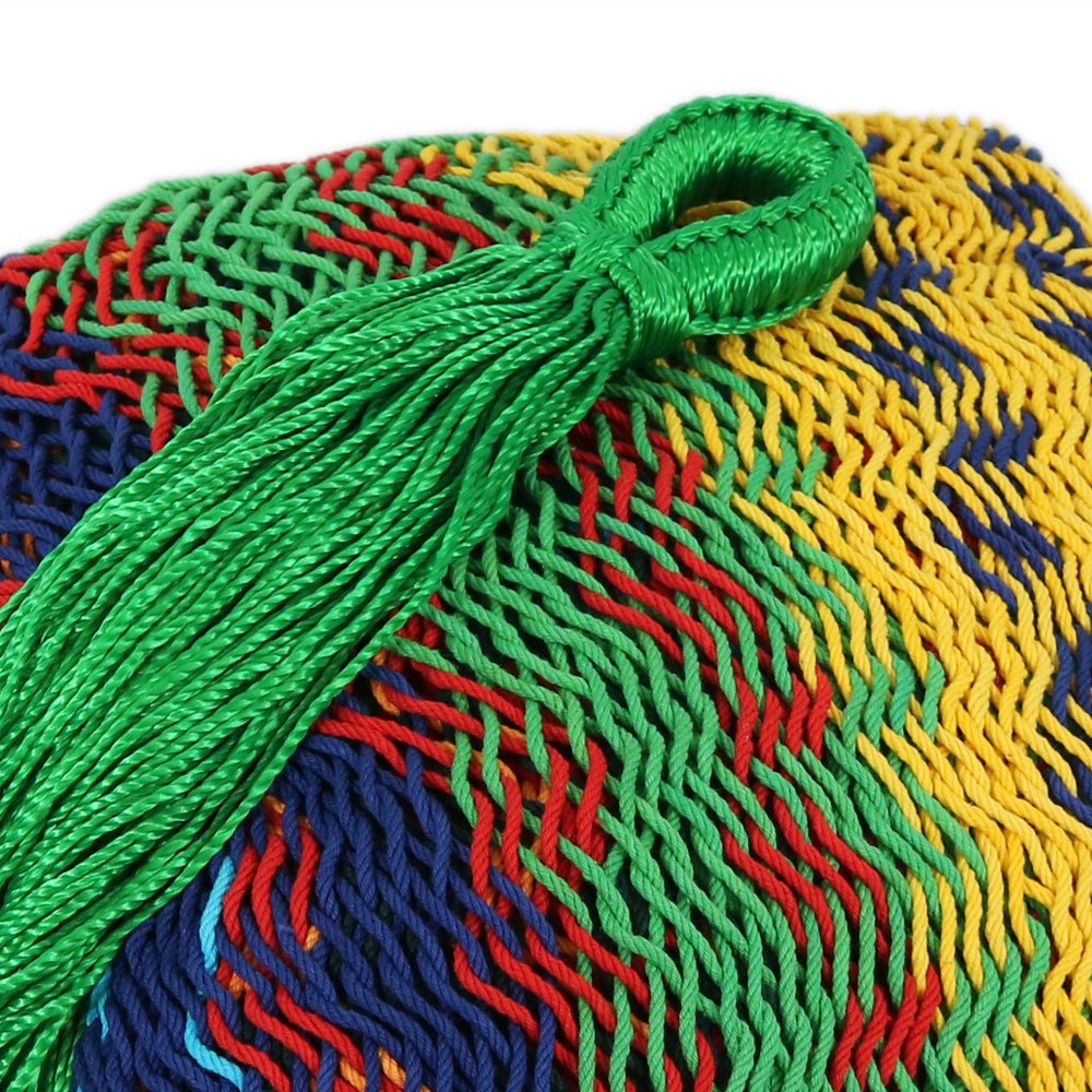 Green Red & Yellow Striped Double Hammock - Outdoor Patio Hammock