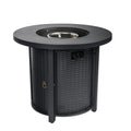 50,000 BTU 30" Black Steel Propane Round Outdoor Fire Pit