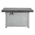 50,000 BTU 45" Gray Aluminum Propane Rectangular Outdoor Fire Pit with Cover