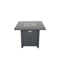 50,000 BTU 30" Black Steel Propane Square Outdoor Fire Pit with Cover