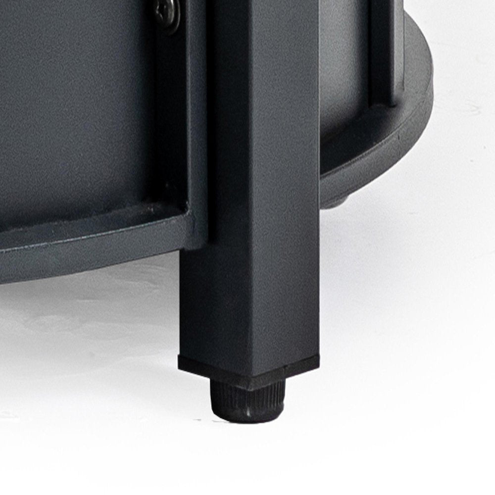 50,000 BTU 30" Black Steel Propane Column Outdoor Fire Pit with Cover
