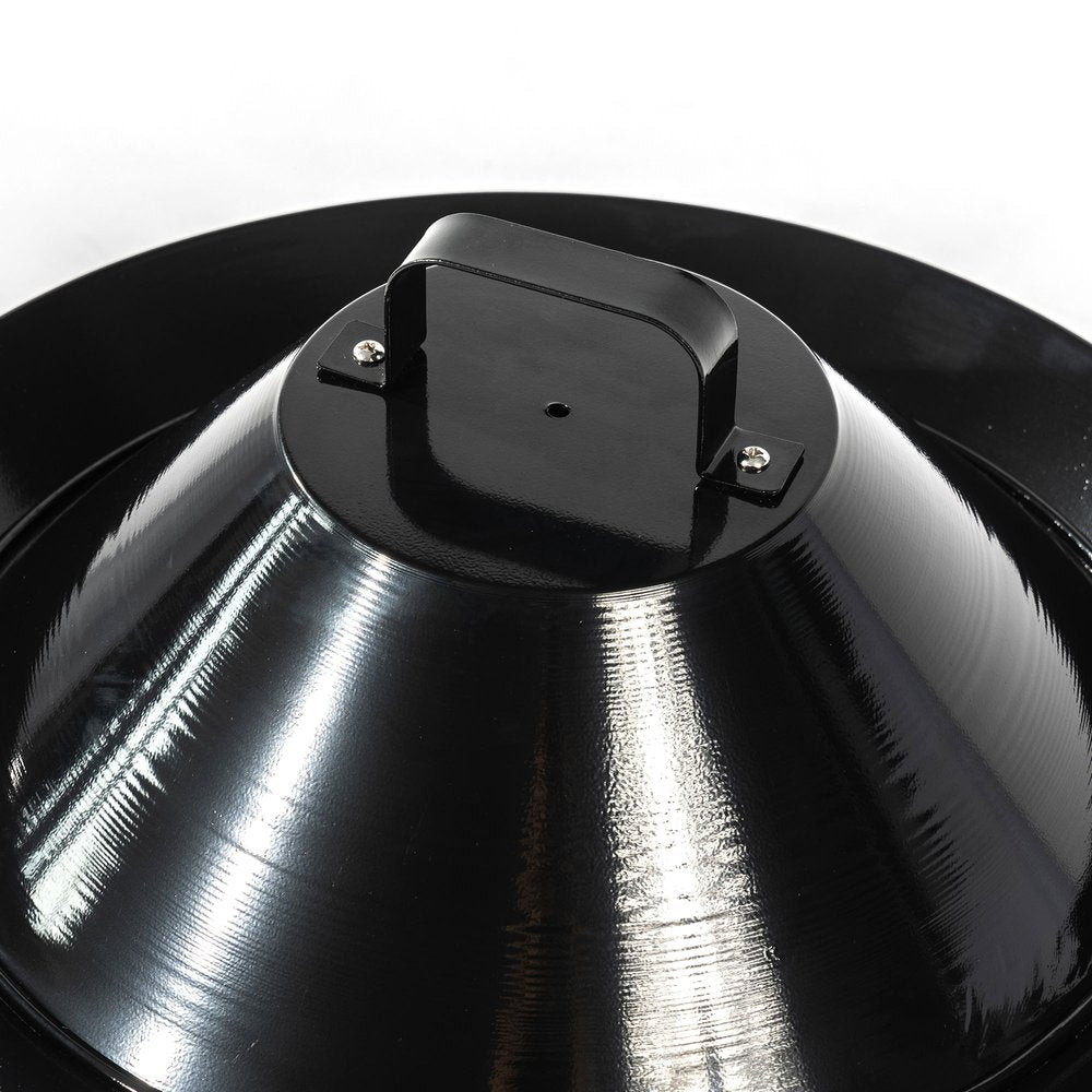 50,000 BTU 19" Black Steel Propane Portable Tabletop Round Outdoor Fire Pit